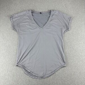 P'tula Breeze V-Neck T-Shirt Women's XS Gray‎ Short Sleeve Athletic Top